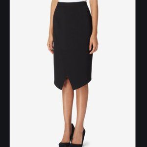 Tahari Midi Pencil Skirt Asymmetrical Wrap Stretch